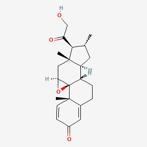 molecular formula C22H28O4 B585757 9,11-Epoxy-21-hydroxy-16-methylpregna-1,4-diene-3,20-dione, (9beta,11beta,16alpha)- CAS No. 151265-33-7