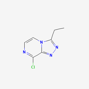 molecular formula C7H7ClN4 B585758 8-Chloro-3-ethyl-[1,2,4]triazolo[4,3-A]pyrazine CAS No. 140910-77-6