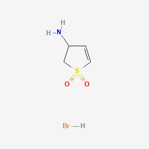 molecular formula C4H8BrNO2S B585768 2,3-Dihydro-3-thiophenine 1,1-Dioxide Hydrobromide CAS No. 55212-71-0