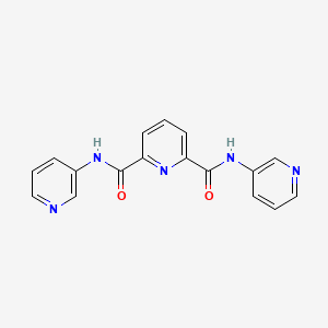 molecular formula C17H13N5O2 B5857688 N2,N6-Di(pyridin-3-yl)pyridine-2,6-dicarboxamide 