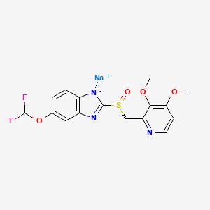 molecular formula C16H14F2N3NaO4S B585773 (R)-(+)-Pantoprazole Sodium Salt CAS No. 160098-11-3