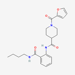 molecular formula C22H27N3O4 B5857865 N-{2-[(BUTYLAMINO)CARBONYL]PHENYL}-1-(2-FURYLCARBONYL)-4-PIPERIDINECARBOXAMIDE 