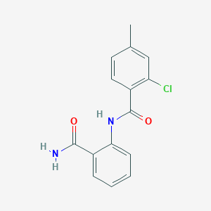 molecular formula C15H13ClN2O2 B5857880 N-[2-(aminocarbonyl)phenyl]-2-chloro-4-methylbenzamide 