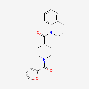 molecular formula C20H24N2O3 B5857890 N-ethyl-1-(furan-2-carbonyl)-N-(2-methylphenyl)piperidine-4-carboxamide 