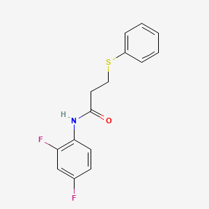 molecular formula C15H13F2NOS B5858079 N-(2,4-difluorophenyl)-3-(phenylthio)propanamide 