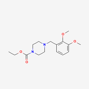 molecular formula C16H24N2O4 B5858141 ethyl 4-[(2,3-dimethoxyphenyl)methyl]piperazine-1-carboxylate 
