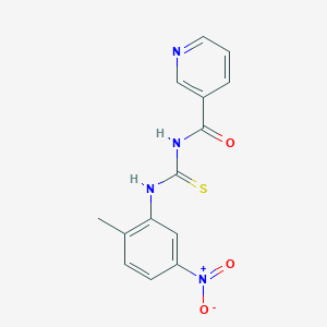 molecular formula C14H12N4O3S B5858163 N-(2-METHYL-5-NITROPHENYL)-N'-(3-PYRIDYLCARBONYL)THIOUREA 