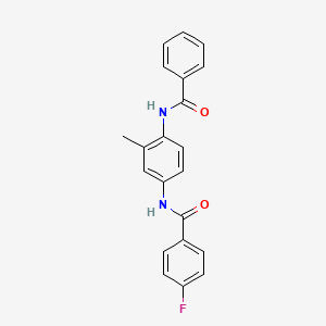 molecular formula C21H17FN2O2 B5858169 N-(4-benzamido-3-methylphenyl)-4-fluorobenzamide 