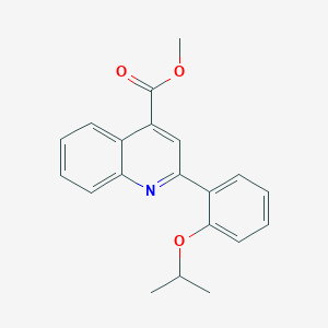molecular formula C20H19NO3 B5858211 Methyl 2-[2-(propan-2-yloxy)phenyl]quinoline-4-carboxylate 