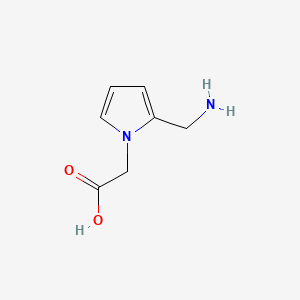 molecular formula C7H10N2O2 B585822 [2-(Aminomethyl)-1H-pyrrol-1-yl]acetic acid CAS No. 145041-27-6