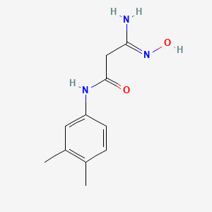 molecular formula C11H15N3O2 B5858275 N-(3,4-DIMETHYLPHENYL)-2-[(Z)-N'-HYDROXYCARBAMIMIDOYL]ACETAMIDE 
