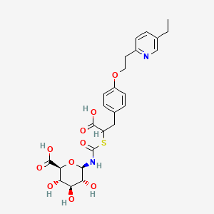 molecular formula C25H30N2O10S B585828 Pioglitazone Thiazolidinedione Ring-opened N-|A-D-Glucuronide CAS No. 1296832-76-2