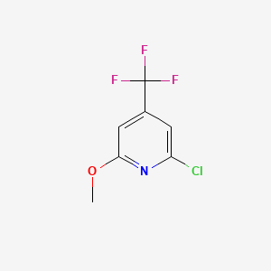 molecular formula C7H5ClF3NO B585832 2-Chloro-6-methoxy-4-(trifluoromethyl)pyridine CAS No. 1160994-99-9