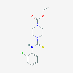 molecular formula C14H18ClN3O2S B5858322 Ethyl 4-[(2-chlorophenyl)carbamothioyl]piperazine-1-carboxylate 