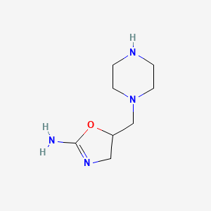 molecular formula C8H16N4O B585835 5-(Piperazin-1-ylmethyl)-4,5-dihydrooxazol-2-amine CAS No. 157887-00-8