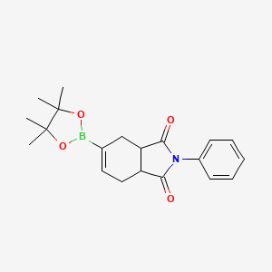molecular formula C20H24BNO4 B585836 3A,4,7,7A-TETRAHYDRO-2-PHENYL-5-(4,4,5,5-TETRAMETHYL-1,3,2-DIOXABOROLAN-2-YL)-1H-ISOINDOLE-1,3(2H)-D CAS No. 151075-25-1