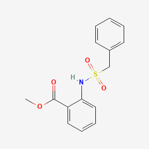 molecular formula C15H15NO4S B5858421 METHYL 2-(PHENYLMETHANESULFONAMIDO)BENZOATE 