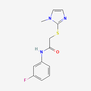 molecular formula C12H12FN3OS B5858450 N-(3-fluorophenyl)-2-[(1-methyl-1H-imidazol-2-yl)sulfanyl]acetamide 