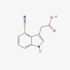 molecular formula C11H8N2O2 B585851 2-(4-Cyano-1H-indol-3-yl)acetic acid CAS No. 1346597-89-4