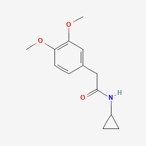 molecular formula C13H17NO3 B5858562 N-cyclopropyl-2-(3,4-dimethoxyphenyl)acetamide 