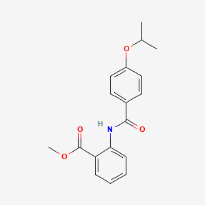 molecular formula C18H19NO4 B5858641 Methyl 2-({[4-(propan-2-yloxy)phenyl]carbonyl}amino)benzoate 