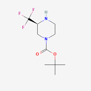 molecular formula C10H17F3N2O2 B585871 (3S)-3-(Trifluoromethyl)-1-piperazinecarboxylic acid 1,1-Dimethylethyl Ester CAS No. 1240587-95-4