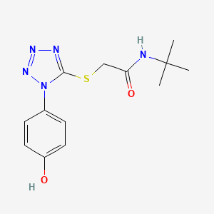 molecular formula C13H17N5O2S B5858749 N-tert-butyl-2-{[1-(4-hydroxyphenyl)-1H-1,2,3,4-tetrazol-5-yl]sulfanyl}acetamide 