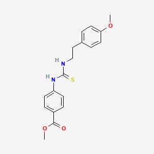 molecular formula C18H20N2O3S B5858780 METHYL 4-({[(4-METHOXYPHENETHYL)AMINO]CARBOTHIOYL}AMINO)BENZOATE 