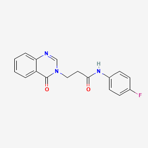 molecular formula C17H14FN3O2 B5858784 N-(4-fluorophenyl)-3-(4-oxoquinazolin-3(4H)-yl)propanamide 