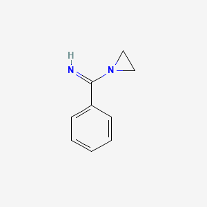 molecular formula C9H10N2 B585881 Aziridin-1-yl(phenyl)methanimine CAS No. 158305-11-4