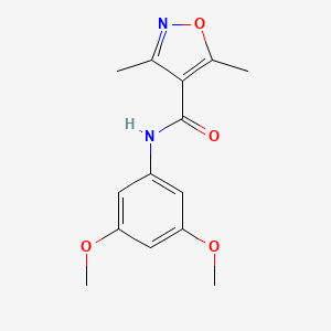 molecular formula C14H16N2O4 B5858845 N-(3,5-dimethoxyphenyl)-3,5-dimethyl-1,2-oxazole-4-carboxamide 