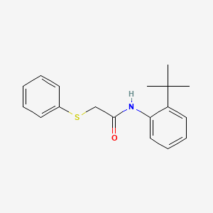 molecular formula C18H21NOS B5858981 N-(2-tert-butylphenyl)-2-phenylsulfanylacetamide 