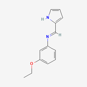 molecular formula C13H14N2O B585914 N-((1H-Pyrrol-2-yl)methylene)-3-ethoxyaniline CAS No. 145627-45-8