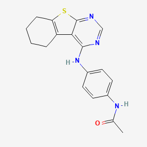 molecular formula C18H18N4OS B5859204 N-[4-(5,6,7,8-tetrahydro[1]benzothieno[2,3-d]pyrimidin-4-ylamino)phenyl]acetamide 