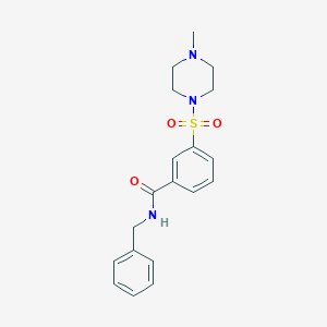 molecular formula C19H23N3O3S B5859238 N-benzyl-3-[(4-methylpiperazin-1-yl)sulfonyl]benzamide 