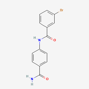 molecular formula C14H11BrN2O2 B5859255 3-bromo-N-(4-carbamoylphenyl)benzamide 