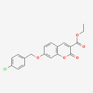 molecular formula C19H15ClO5 B5859314 Ethyl 7-[(4-chlorophenyl)methoxy]-2-oxochromene-3-carboxylate 