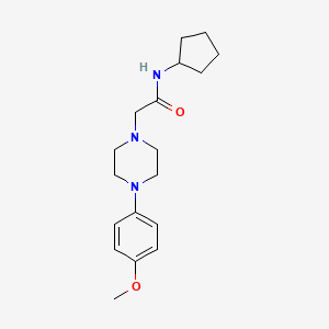 molecular formula C18H27N3O2 B5859328 N-cyclopentyl-2-[4-(4-methoxyphenyl)piperazin-1-yl]acetamide 