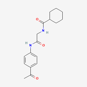 molecular formula C17H22N2O3 B5859405 N-[2-(4-acetylanilino)-2-oxoethyl]cyclohexanecarboxamide 