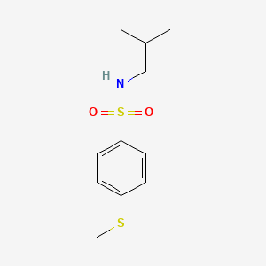 molecular formula C11H17NO2S2 B5859485 N-(2-methylpropyl)-4-(methylsulfanyl)benzenesulfonamide 