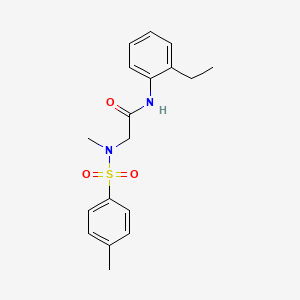molecular formula C18H22N2O3S B5859642 N-(2-ethylphenyl)-N~2~-methyl-N~2~-[(4-methylphenyl)sulfonyl]glycinamide 
