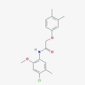 molecular formula C18H20ClNO3 B5859881 N-(4-chloro-2-methoxy-5-methylphenyl)-2-(3,4-dimethylphenoxy)acetamide 
