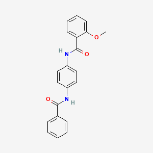 molecular formula C21H18N2O3 B5859887 N-(4-benzamidophenyl)-2-methoxybenzamide 
