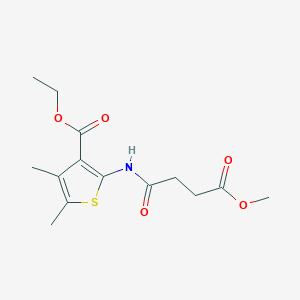 molecular formula C14H19NO5S B5859933 Ethyl 2-[(4-methoxy-4-oxobutanoyl)amino]-4,5-dimethylthiophene-3-carboxylate 
