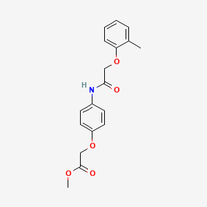 molecular formula C18H19NO5 B5859938 methyl (4-{[(2-methylphenoxy)acetyl]amino}phenoxy)acetate 