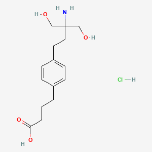 molecular formula C15H24ClNO4 B585995 4-[4-[3-amino-4-hydroxy-3-(hydroxymethyl)butyl]phenyl]butanoic acid;hydrochloride CAS No. 896472-93-8
