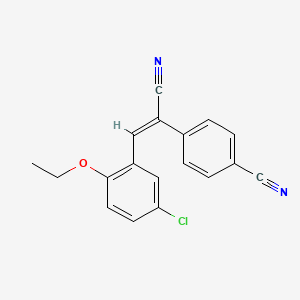 molecular formula C18H13ClN2O B5859970 4-[(E)-2-(5-chloro-2-ethoxyphenyl)-1-cyanoethenyl]benzonitrile 