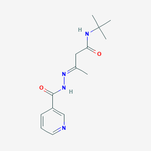 molecular formula C14H20N4O2 B5860030 N-(tert-butyl)-3-[(3-pyridinylcarbonyl)hydrazono]butanamide 