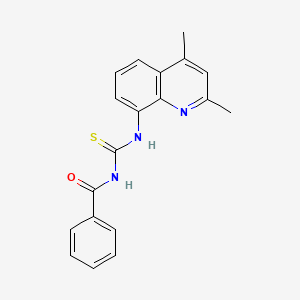 molecular formula C19H17N3OS B5860057 N-BENZOYL-N'-(2,4-DIMETHYL-8-QUINOLYL)THIOUREA 