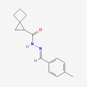 molecular formula C15H18N2O B5860059 N-[(E)-(4-methylphenyl)methylideneamino]spiro[2.3]hexane-2-carboxamide 